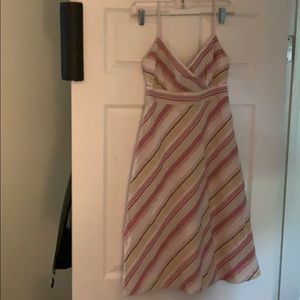 J Crew pink striped sundress